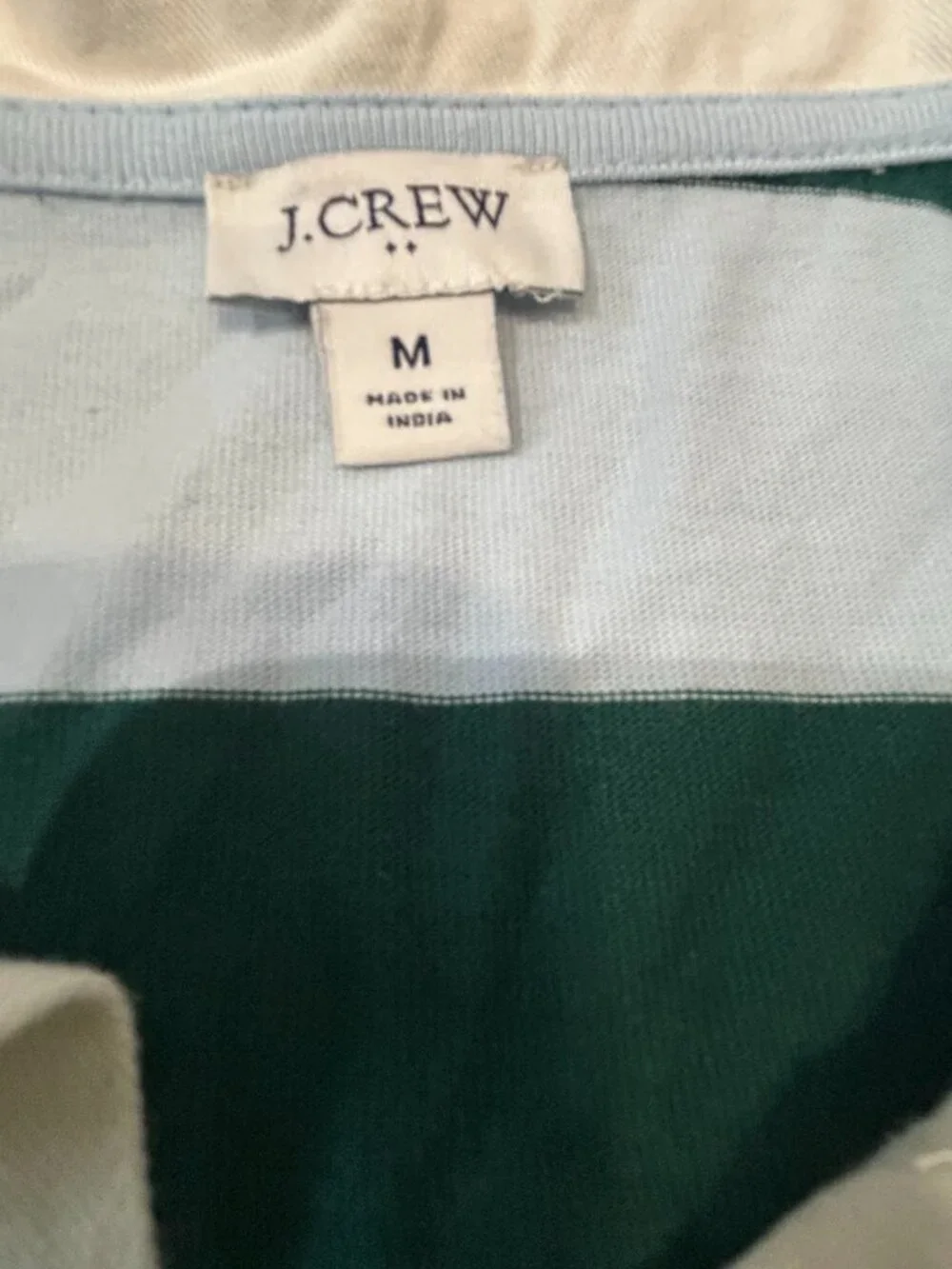 J. Crew Striped Rugby Polo Shirt Mens Medium